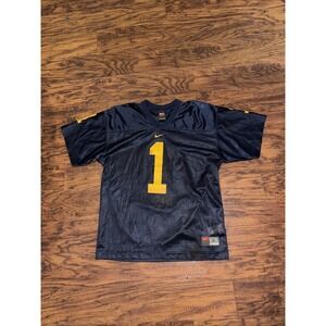 VTG Nike MICHIGAN WOLVERINES #1 Football Practice Jersey Youth 14-16